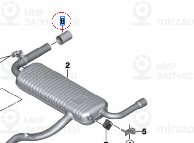Endrohrblende Chromglanz
 BMW 18308682297