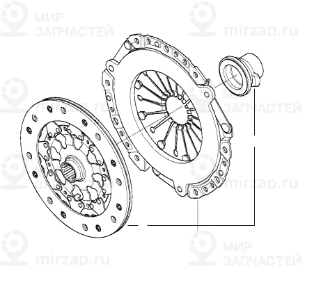 Комплект деталей сцепления
 BMW 21217515140