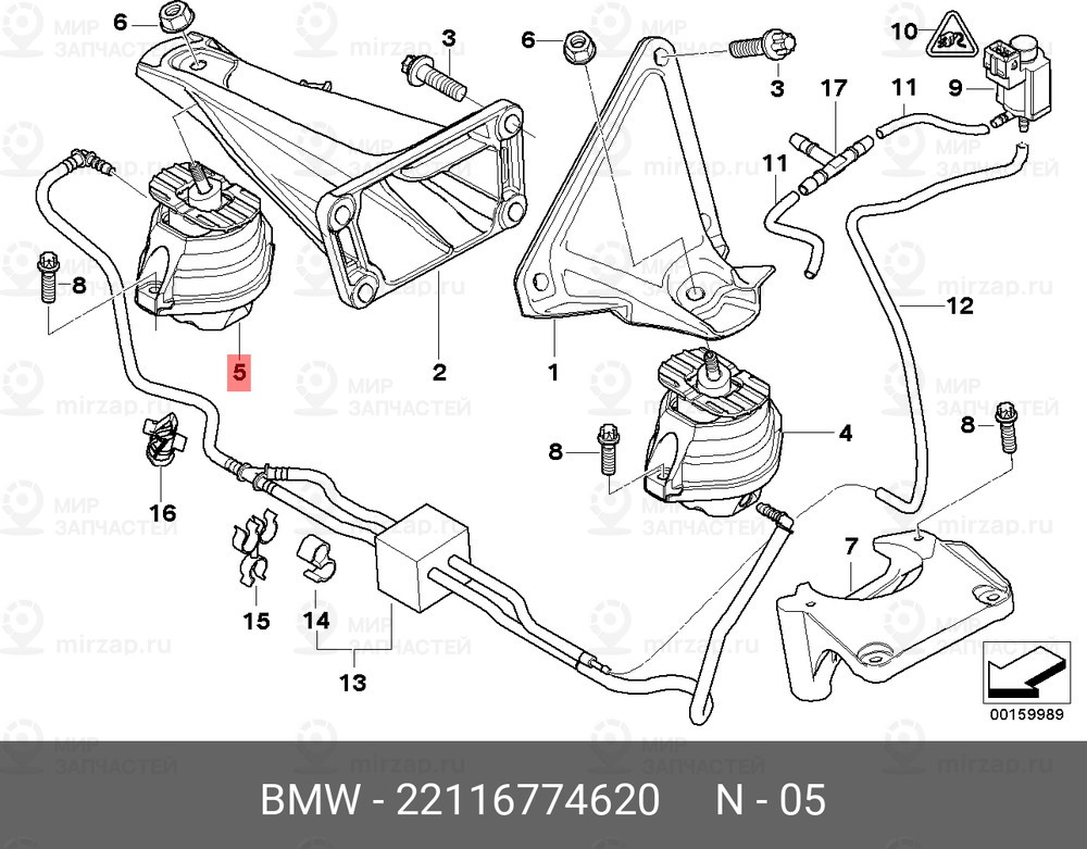 Запчасть BMW 22116774620