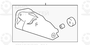 Motortragbock Links
 BMW 22116864595