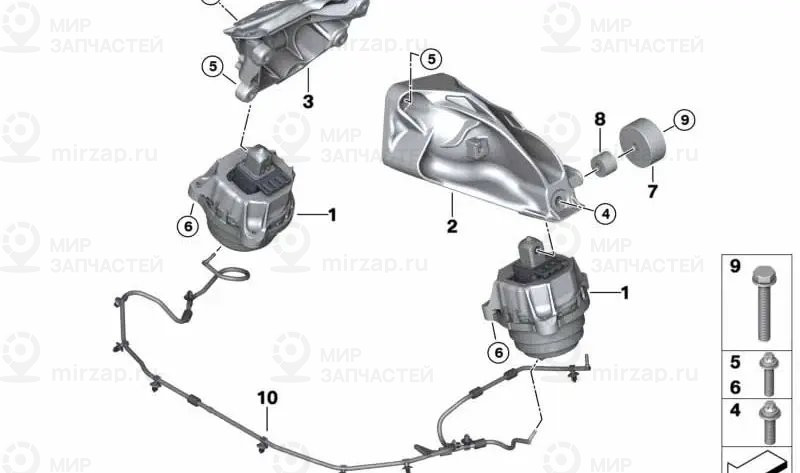 Подушка Крепления Двигателя Л
 BMW 22117581621