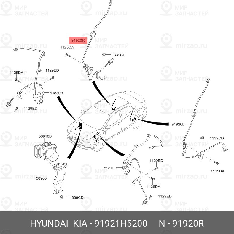 Запчасть HYUNDAI 91921H5200