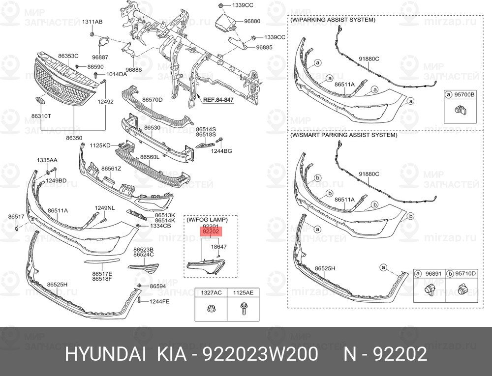 Запчасть HYUNDAI 922023W200