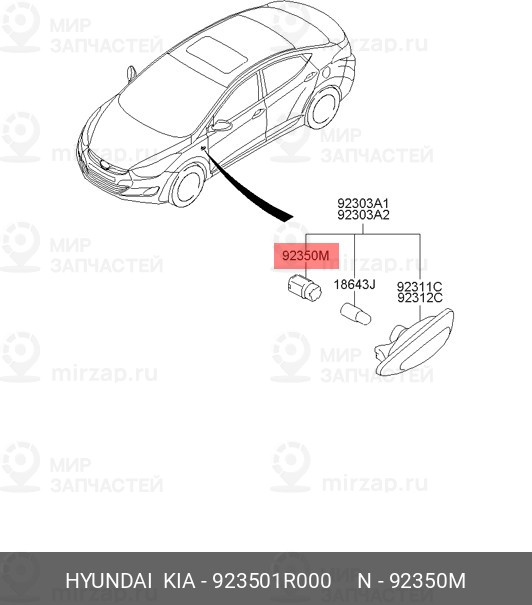 Запчасть HYUNDAI 923501R000