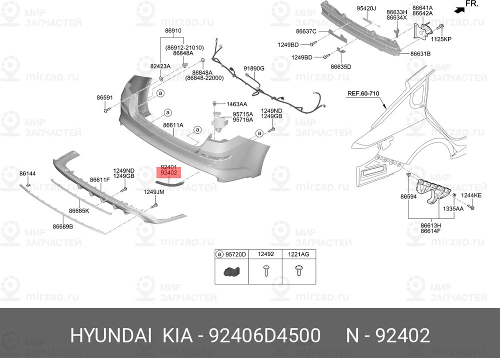 Запчасть HYUNDAI 92406D4500