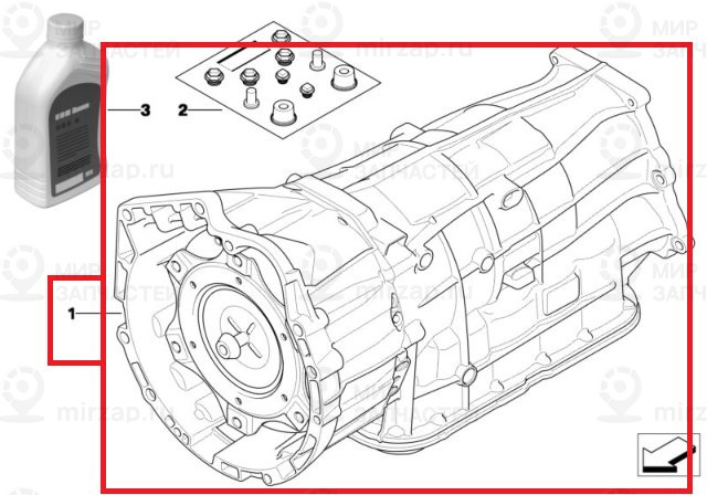 Оборотная АКПП с электрогидр. приводом GA6L45R
 BMW 24007566255