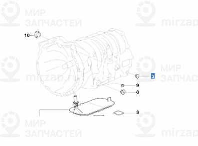 Резьбовая пробка с внутренним Torx
BMW 24111423986