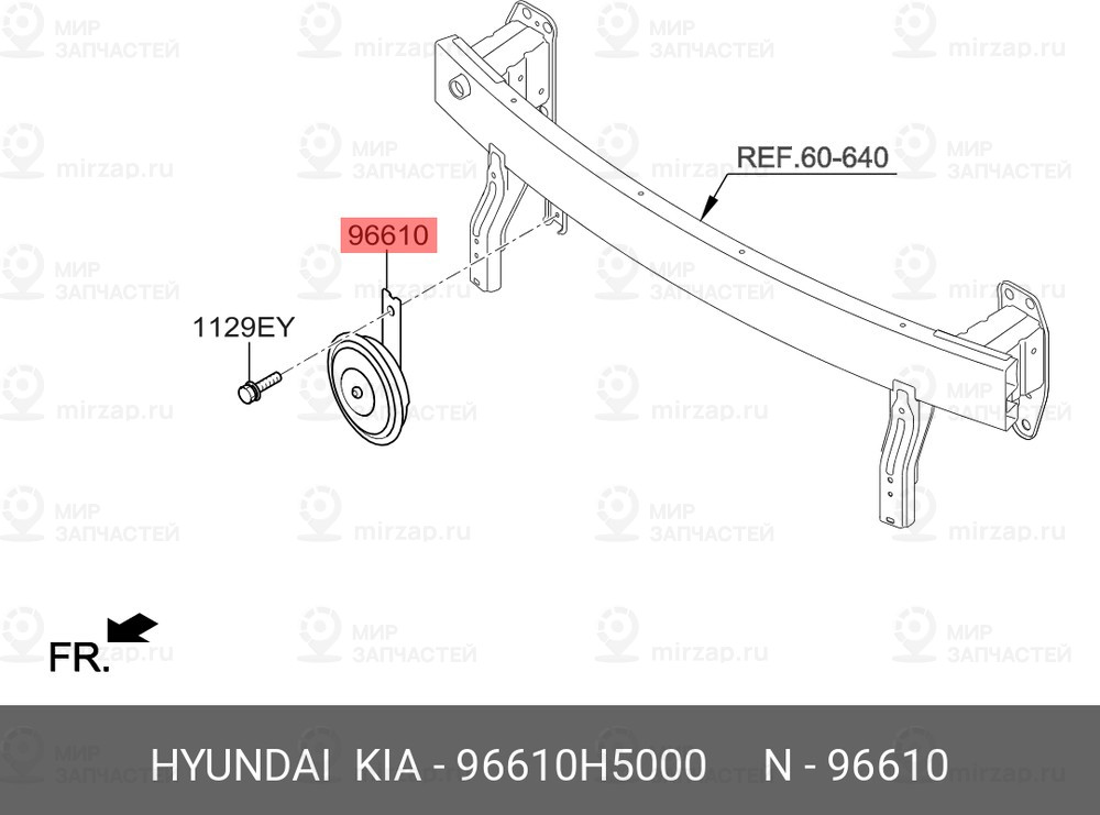 Запчасть HYUNDAI 96610H5000