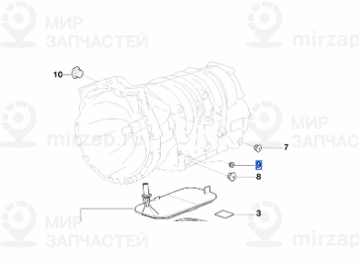 Резьбовая пробка с Внутр шестигранником
 BMW 24117533656