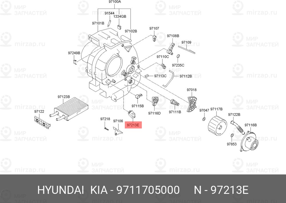 Запчасть HYUNDAI 9711705000