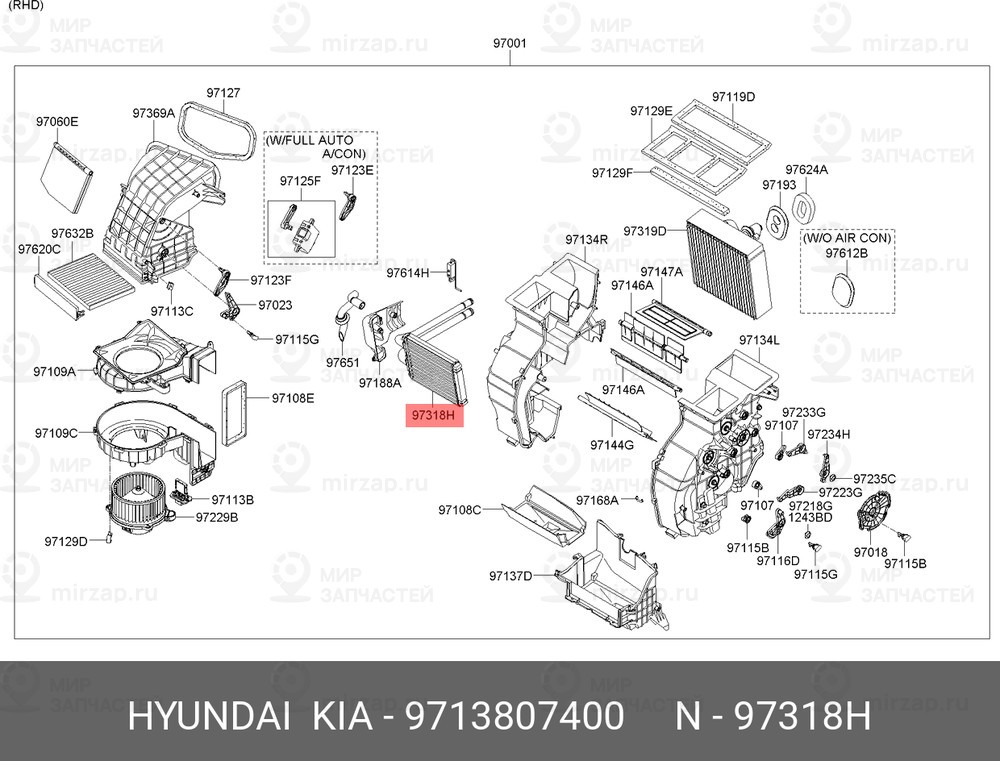Запчасть HYUNDAI 9713807400