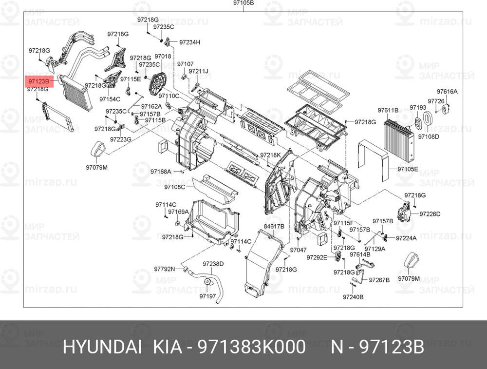 Запчасть HYUNDAI 971383K000