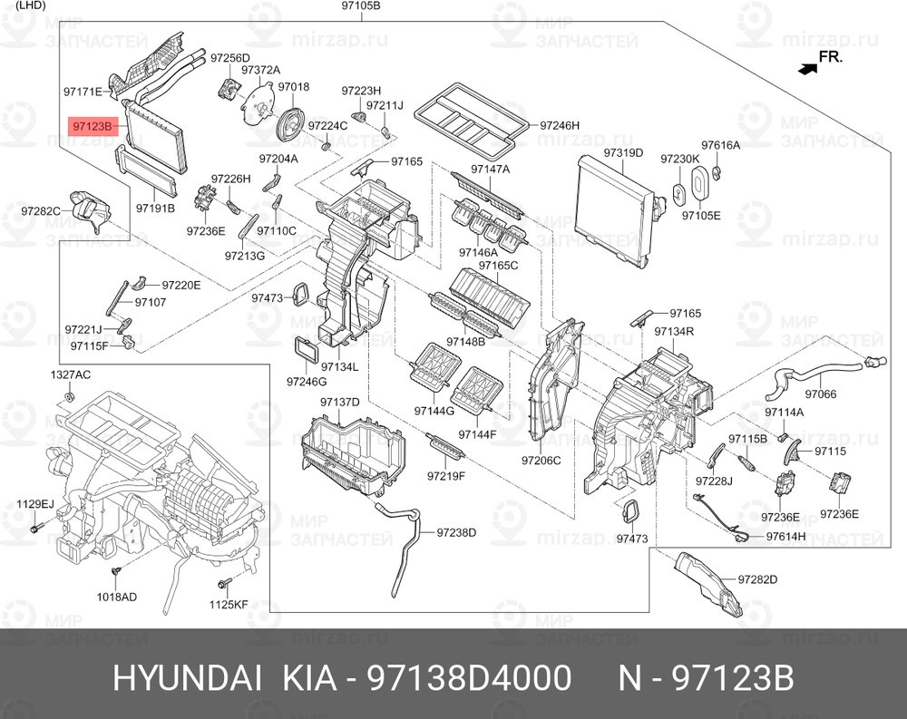 Запчасть HYUNDAI 97138D4000