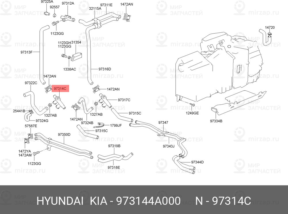 Запчасть HYUNDAI 973144A000