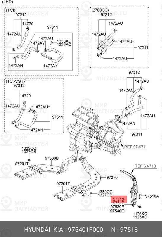 Запчасть HYUNDAI 975401F000
