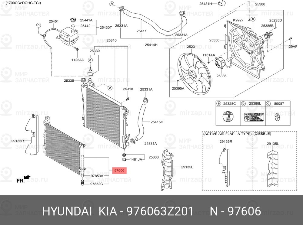 Запчасть HYUNDAI 976063Z201