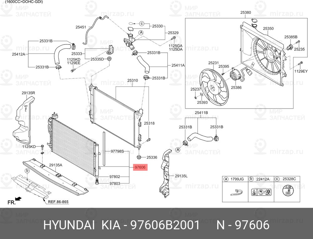 Запчасть HYUNDAI 97606B2001