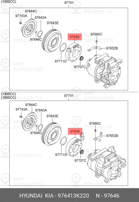 Запчасть HYUNDAI 976413K220