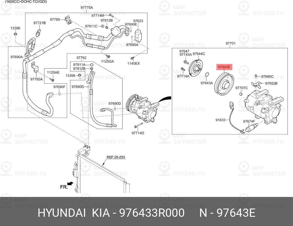 Запчасть HYUNDAI 976433R000