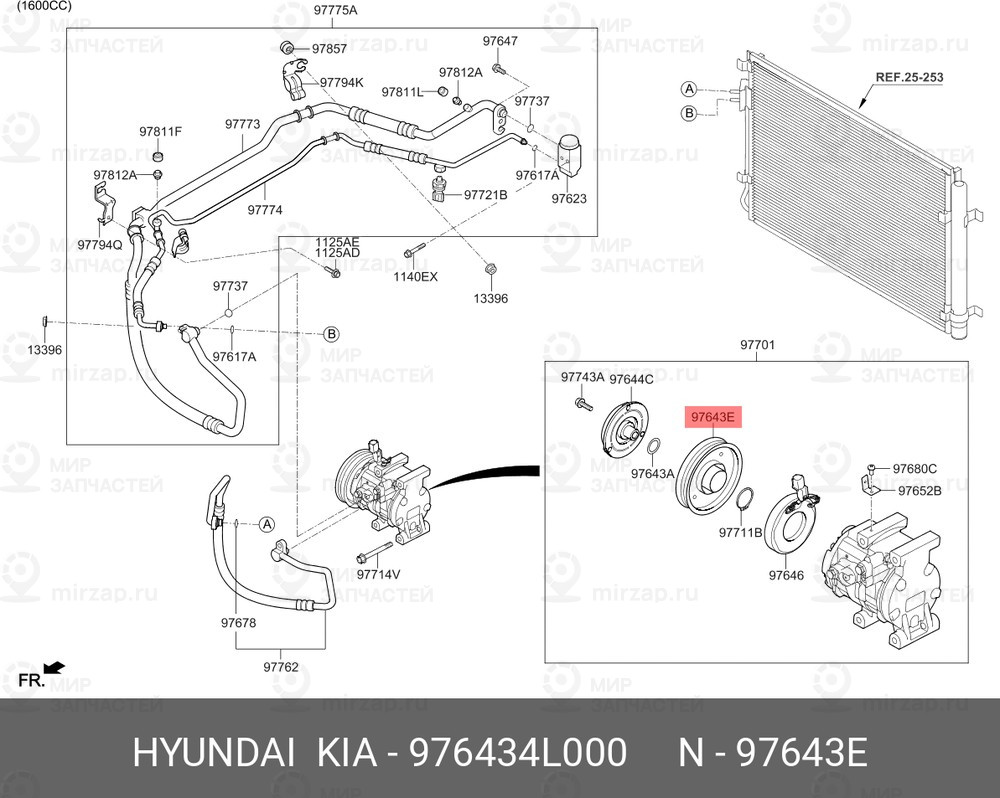 Запчасть HYUNDAI 976434L000