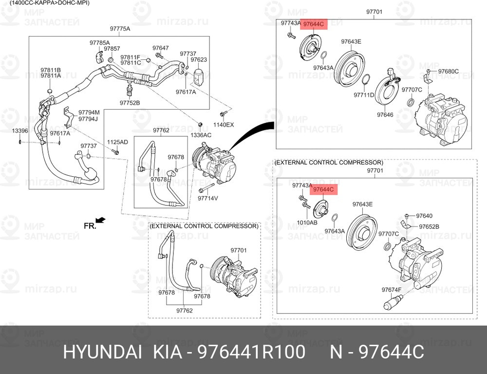 Запчасть HYUNDAI 976441R100