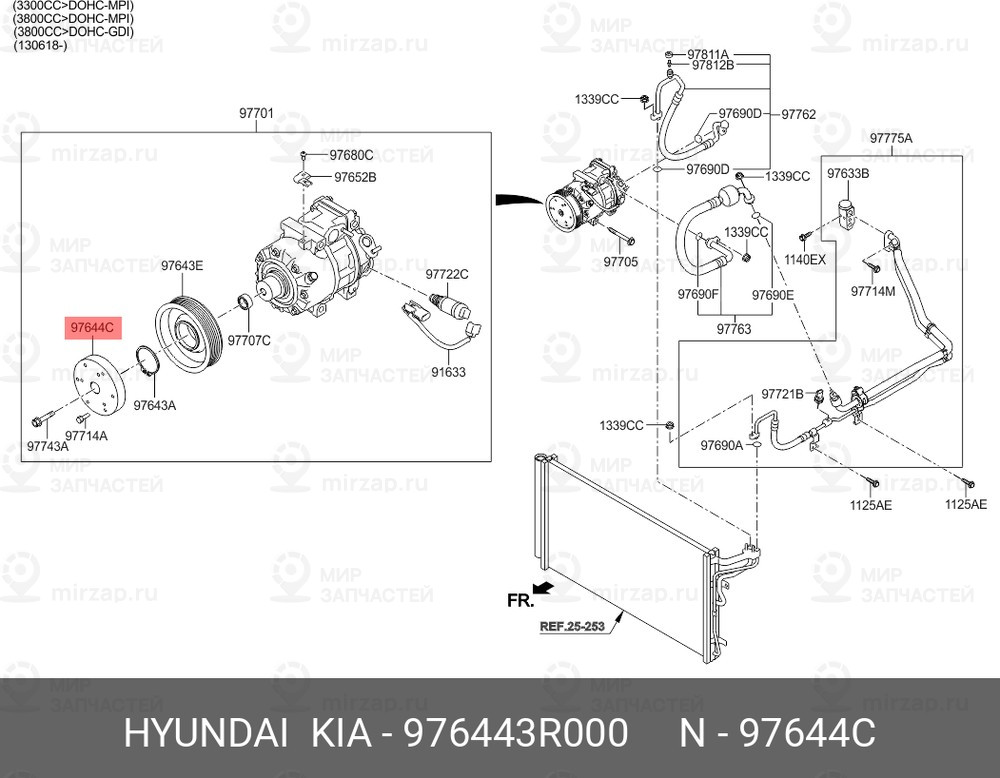 Запчасть HYUNDAI 976443R000