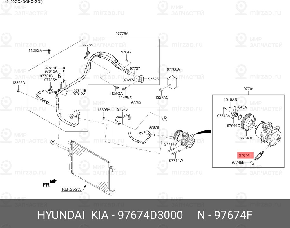 Запчасть HYUNDAI 97674D3000