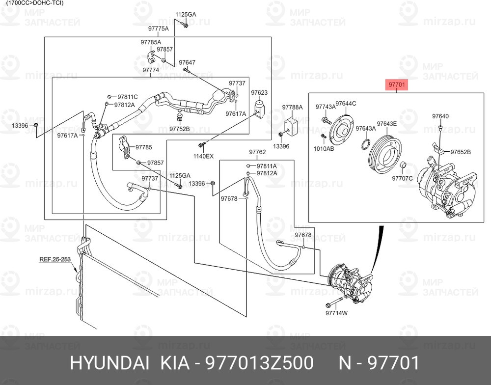 Запчасть HYUNDAI 977013Z500