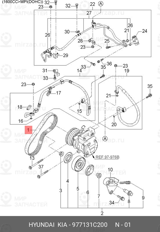 Запчасть HYUNDAI 977131C200