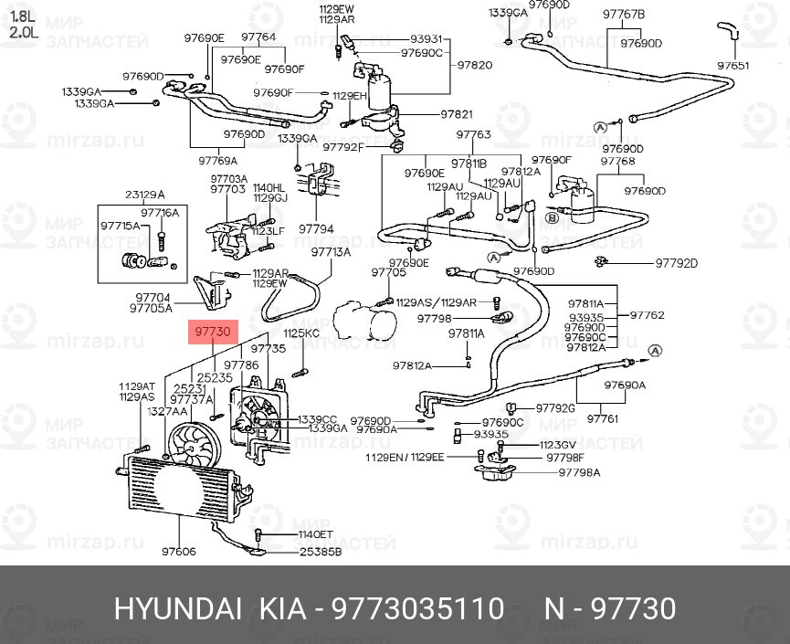Запчасть HYUNDAI 9773035110