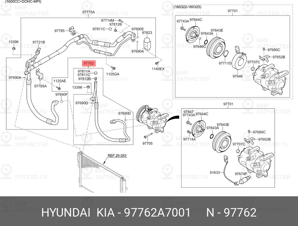 Запчасть HYUNDAI 97762A7001