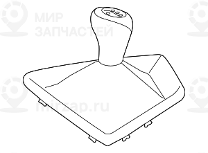 Головка рычага пп кожа с накл./6-ступ.
 BMW 25117596084