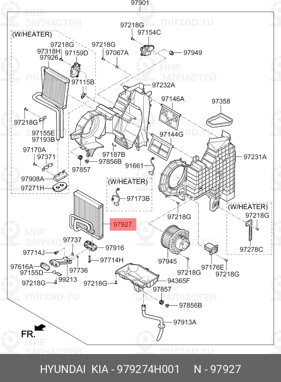 Запчасть HYUNDAI 979274H001