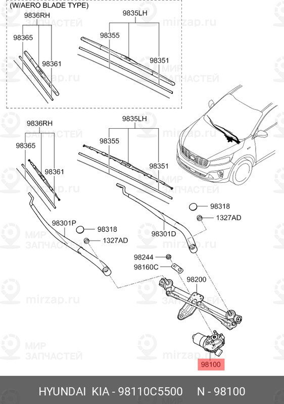 Запчасть HYUNDAI 98110C5500