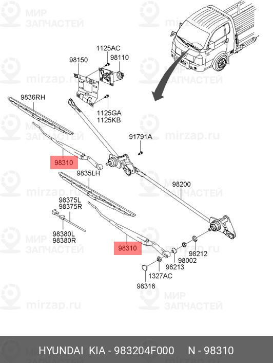 Запчасть HYUNDAI 983204F000