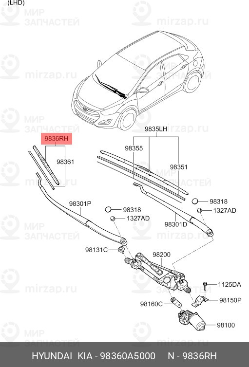 Запчасть HYUNDAI 98360A5000