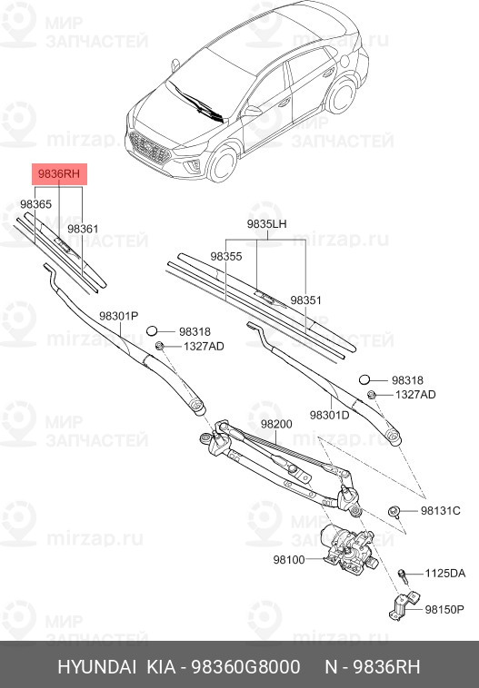 Запчасть HYUNDAI 98360G8000