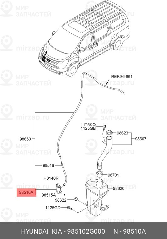 Запчасть HYUNDAI 985102G000