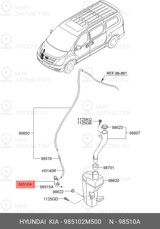 Запчасть HYUNDAI 985102M500