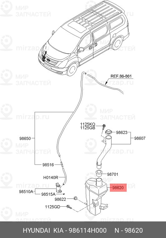 Запчасть HYUNDAI 986114H000