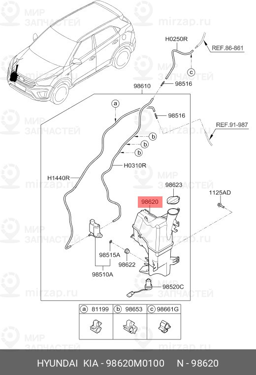 Запчасть HYUNDAI 98620M0100