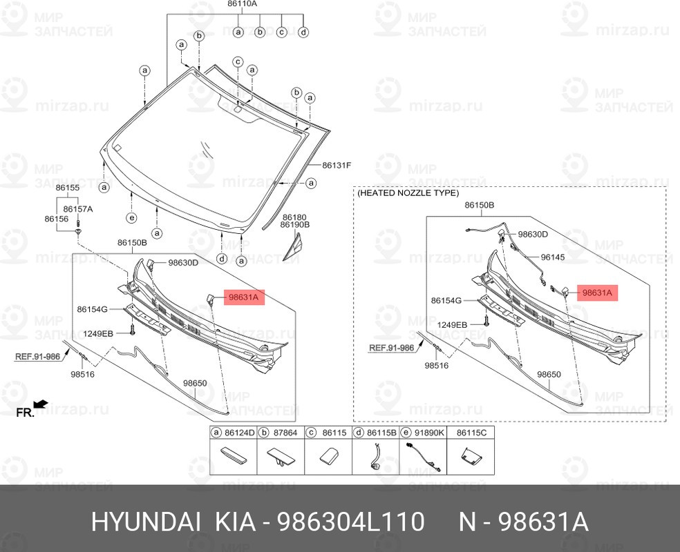 Запчасть HYUNDAI 986304L110