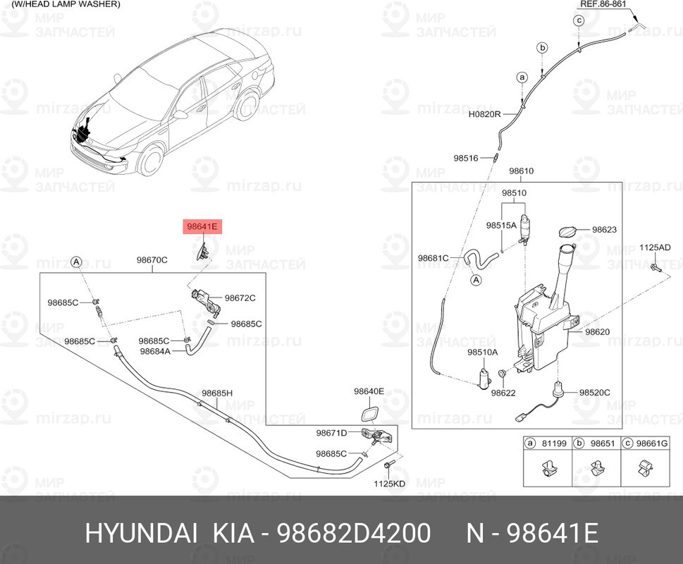Запчасть HYUNDAI 98682D4200