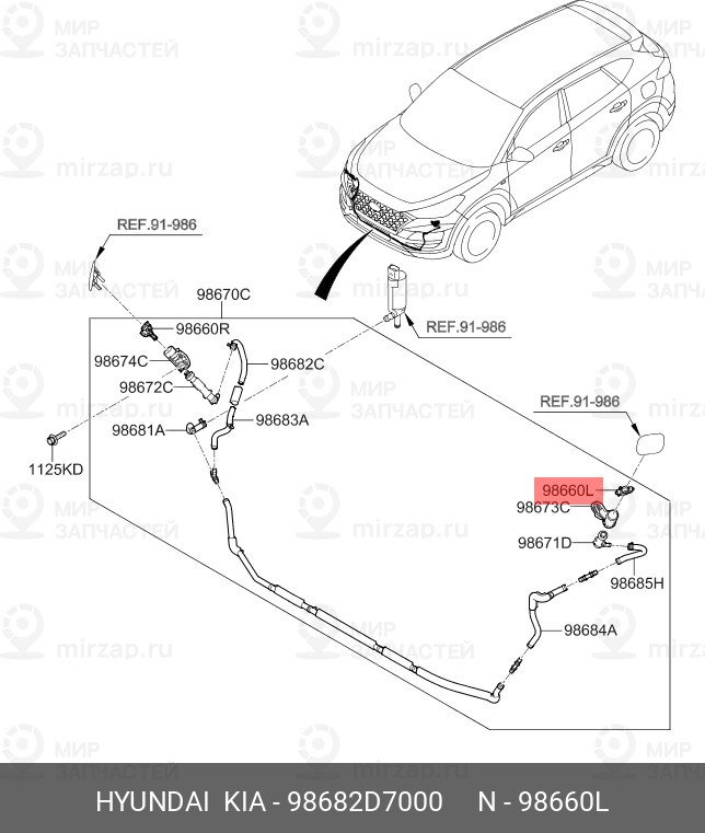 Запчасть HYUNDAI 98682D7000