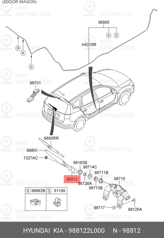 Запчасть HYUNDAI 988122L000
