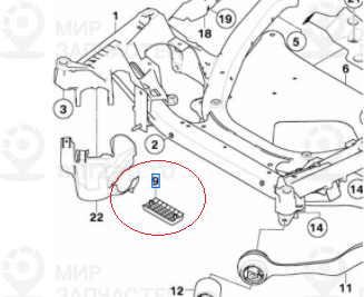 Площадка под домкрат
 BMW 31116752307