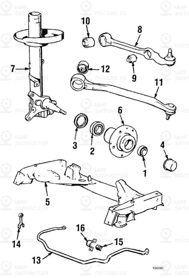 Комплект резинометаллических шарниров
 BMW 31129058820