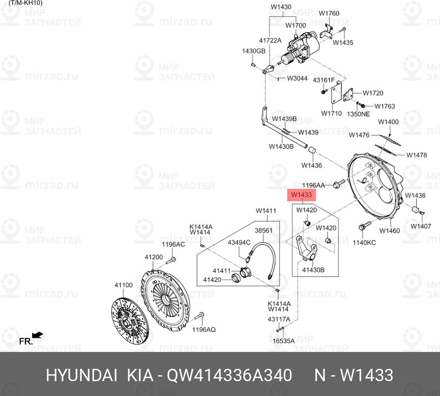 Запчасть HYUNDAI QW414336A340