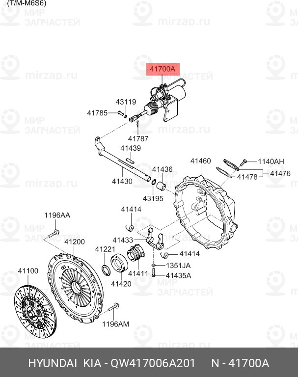 Запчасть HYUNDAI QW417006A201