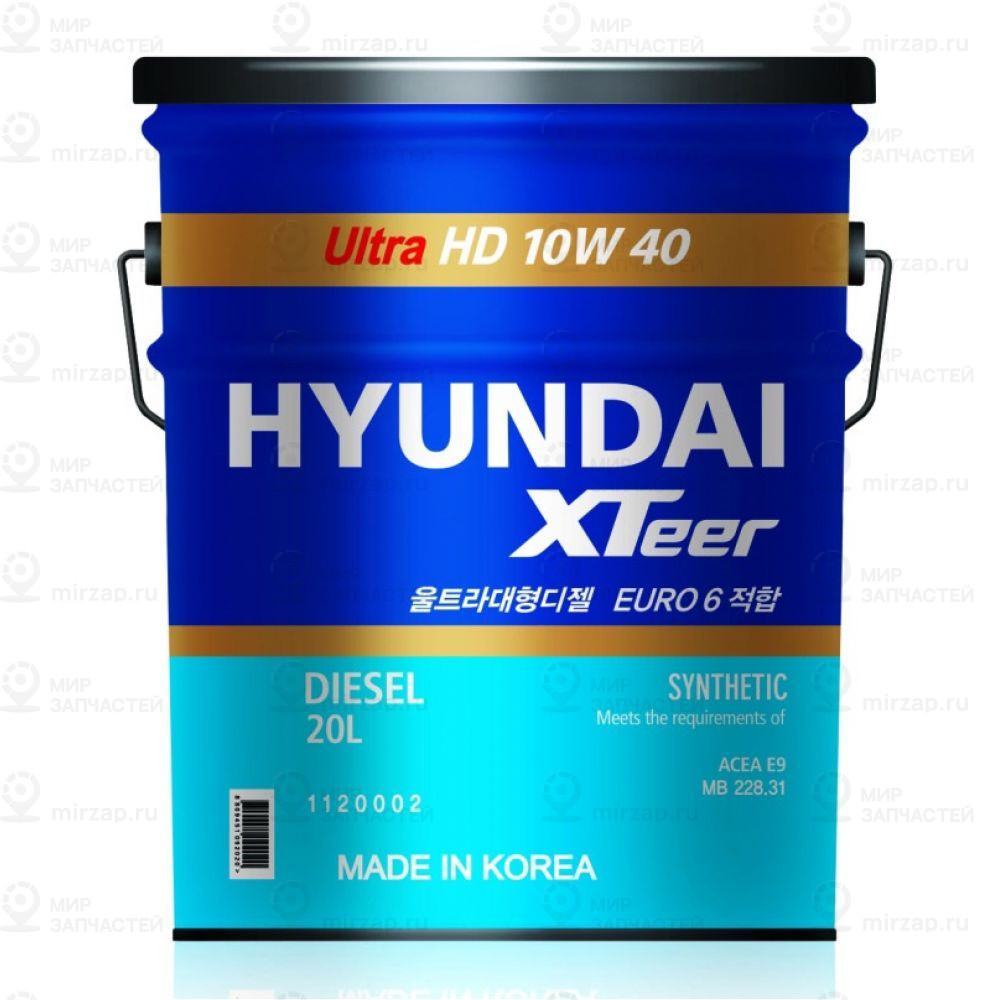 Масло Моторное Xteer Hd Ultra 10W40 20Л HYUNDAI XTEER 1121002